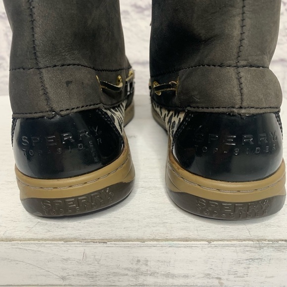 Sperry Top Sider Hikerfish Black Leopard Boots - Picture 11 of 16